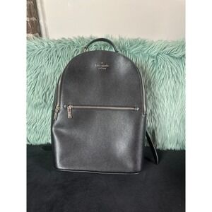 New Kate Spade New York Perry Large Backpack Black Gold Metal School Work